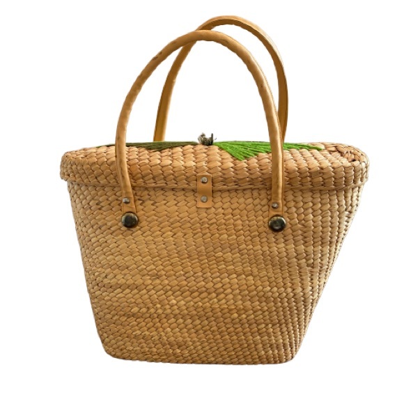 Vintage Straw Purse - Picture 2 of 8